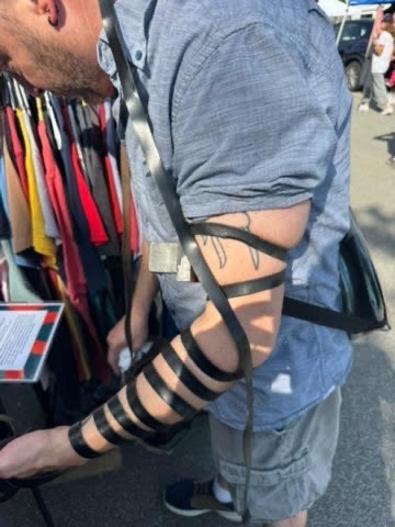 Hands wrapping tefillin
